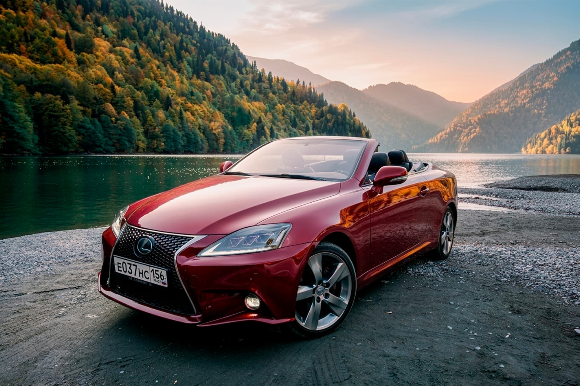 Фотопутешествие в Абхазию на кабриолете Lexus