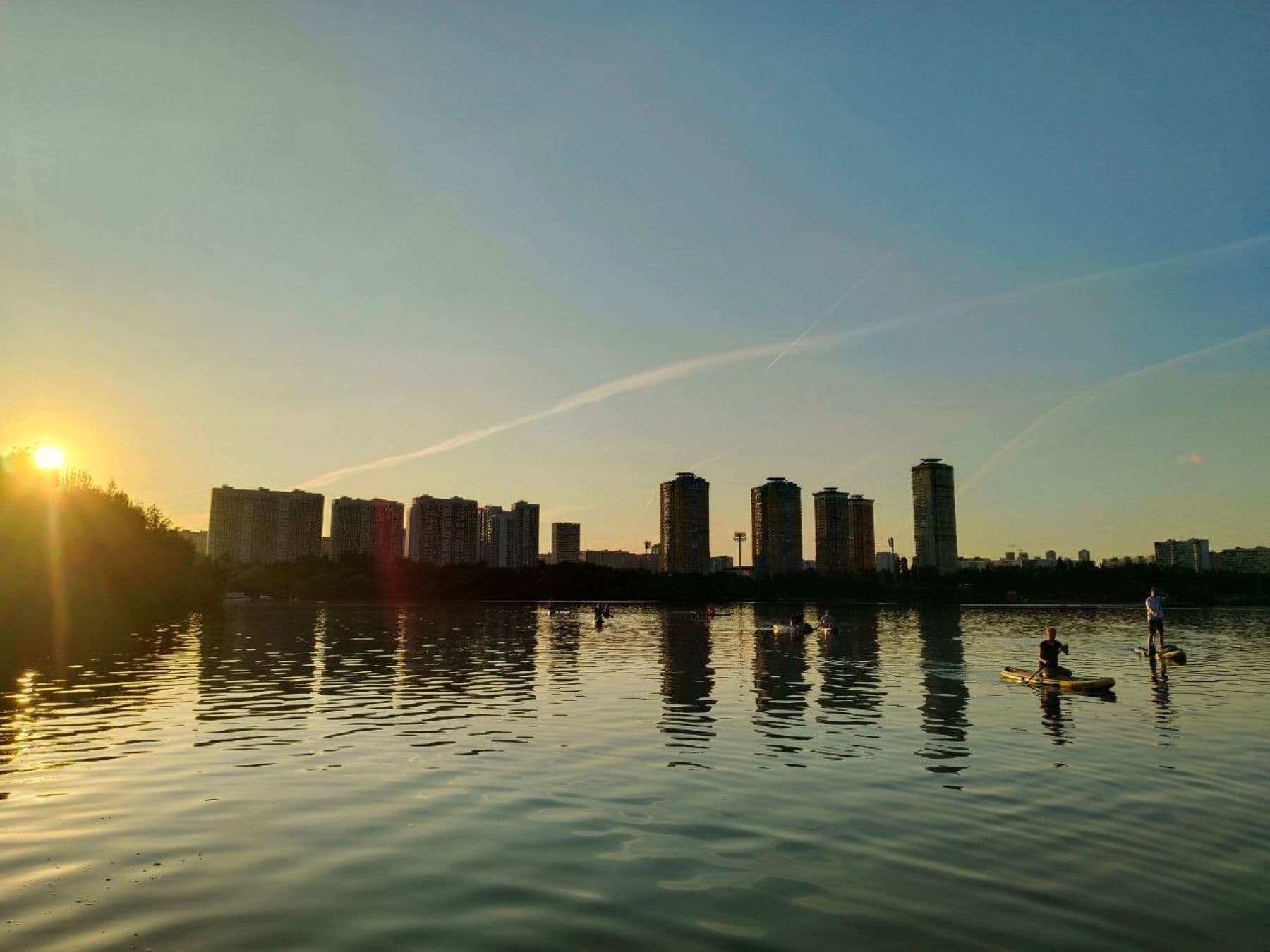 Закат на сапах в Москве