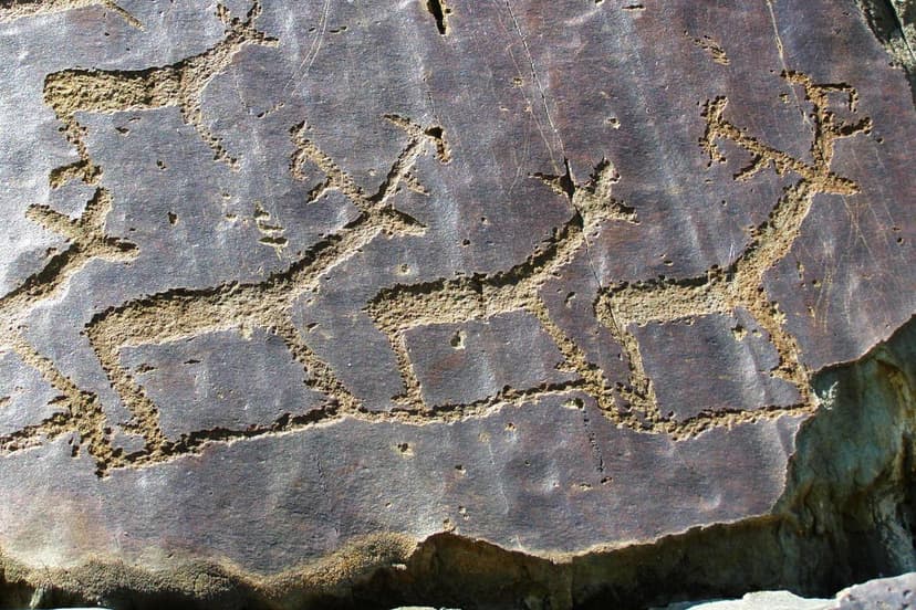 Прохождение порогов Бегемот (5 к.с.), Турбинный (4 к.с.) и Горизонт (4 к.с.). Петроглифы
